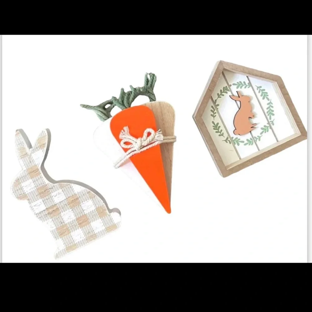 Target Wooden 3 Count Easter Signs Props